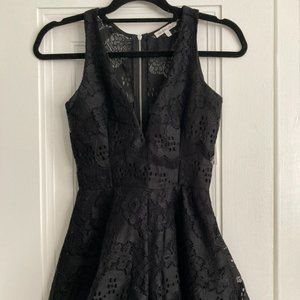 Women's Black Lace Romper in Size XS